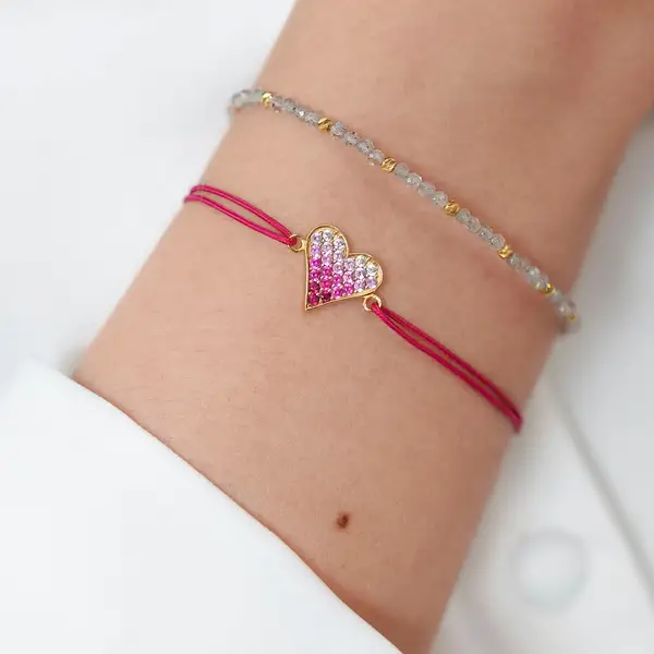 Leaf Jewelry Armkette Serenity, Rubin, 18 K Gelbgold vergoldet Kostenloser Versand