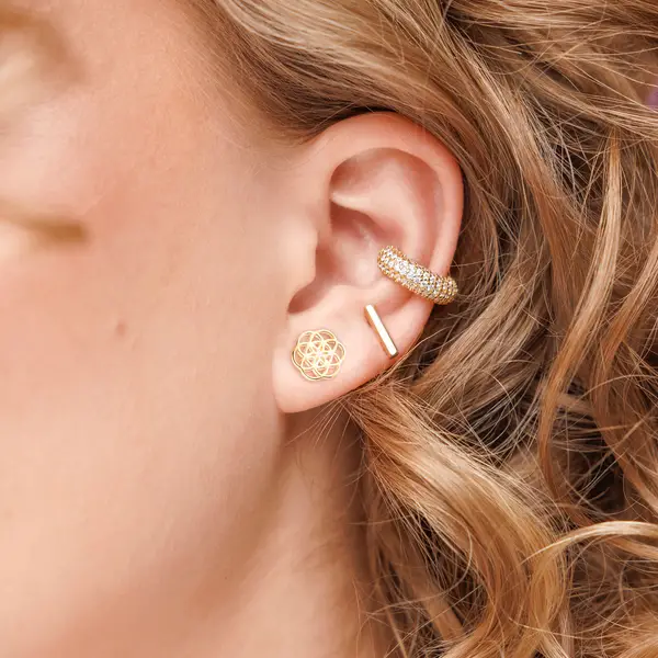 Leaf Jewelry Ohrstecker Flower of Life, 925 Sterlingsilber Günstig kaufen