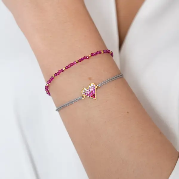 Leaf Jewelry Armkette Serenity, Rubin, 925 Sterlingsilber Zeitlich begrenztes Angebot