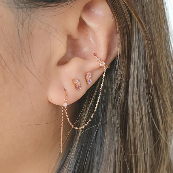 Leaf Jewelry EARCANDY Set, Rosa, 18 K Rosegold vergoldet Neuheiten