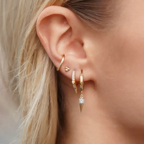 Leaf Jewelry Ohrstecker Bubble, 18 K Gelbgold vergoldet Räumungsverkauf