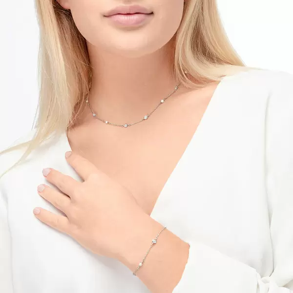 Leaf Jewelry Armkette Pure mit Süßwasserzuchtperlen, 925 Sterlingsilber Sonderangebote