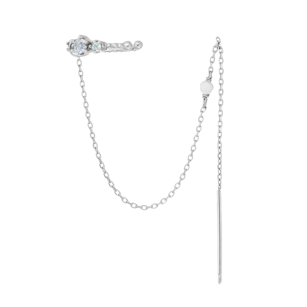 Leaf Jewelry Earcandy, Mondstein/Blauer Topaz, 925 Sterlingsilber Riesige Ersparnisse