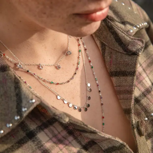 Leaf Jewelry Halskette Platelet, kurz, 18 K Roségold vergoldet VIP-Rabatte