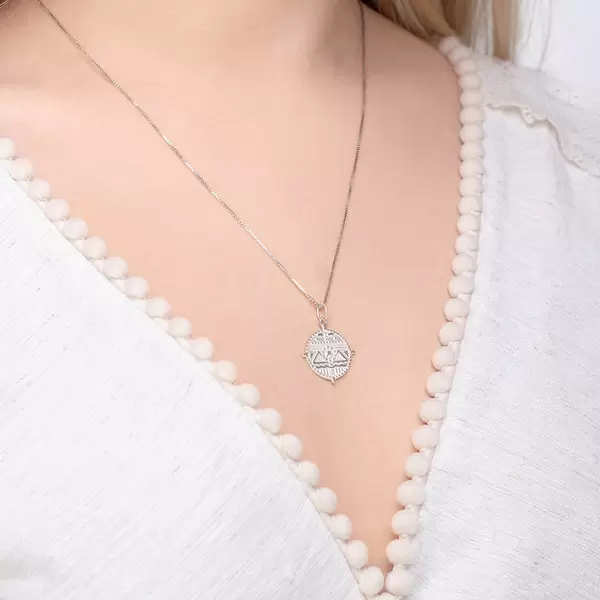 Leaf Jewelry Halskette Lucky Coin, 60cm, 925 Sterlingsilber Letzte 3 Tage