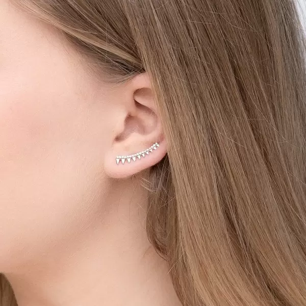 Leaf Jewelry Earclimber Memory II, 925 Sterlingsilber Neueste Stile