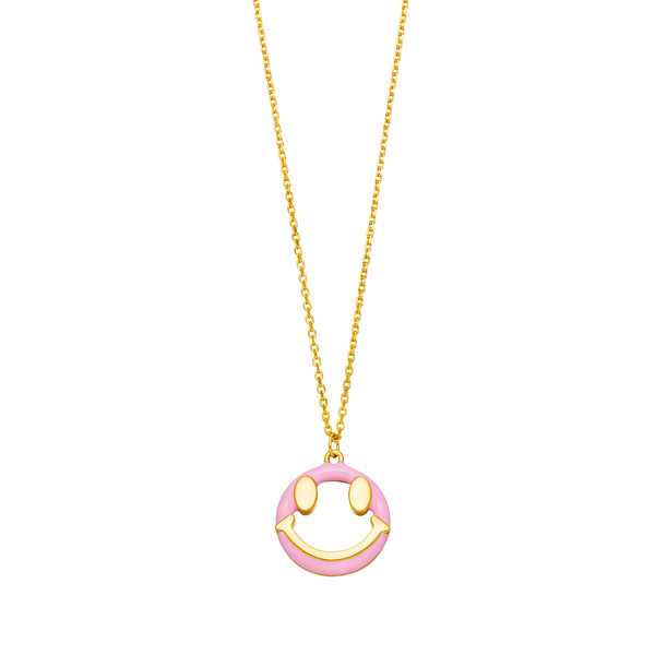 Leaf Jewelry Halskette "Joy" EMOJI, 18 K Gelbgold vergoldet Letzte 2 Tage