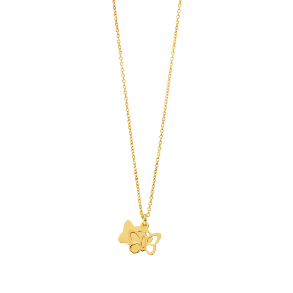 Leaf Jewelry Halskette SCHMETTERLING, 18 K Gelbgold vergoldet Bis zu 55% Rabatt