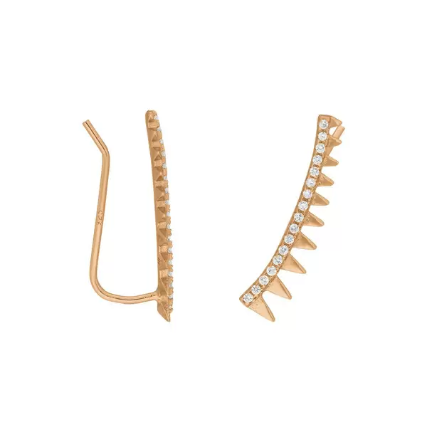 Leaf Jewelry Earclimber Memory II, 18 K Rosegold vergoldet Nur noch ein Tag übrig