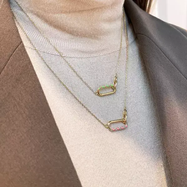 Leaf Jewelry Silber Halskette, Rosegold, Neon Twist Super Rabatt