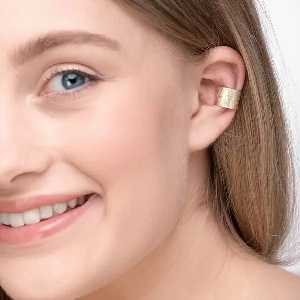 Leaf Jewelry Earcuff Matt, 10mm, 18 K Rosegold vergoldet 50% Rabatt mit kostenlosem Versand