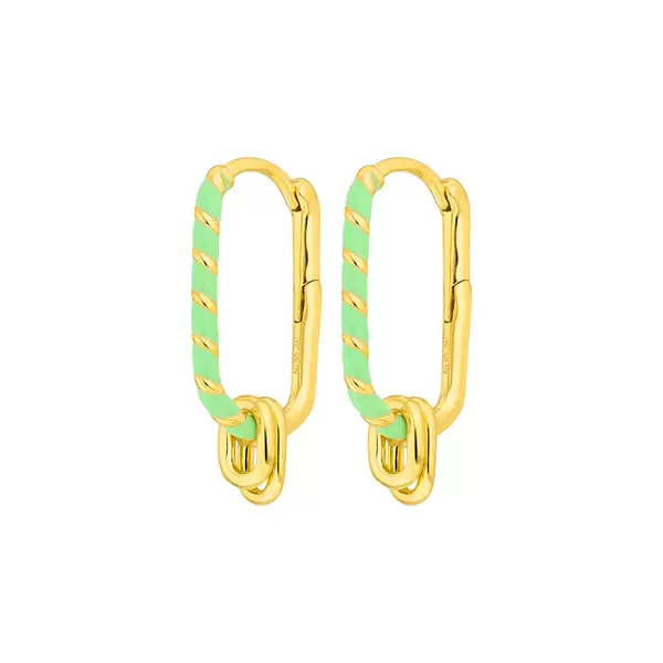 Leaf Jewelry Silber Creole, Gelbgold, Neon Twist Online