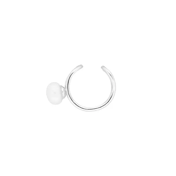 Leaf Jewelry Earcuff 2 Pearls, 925 Sterlingsilber Auslauf