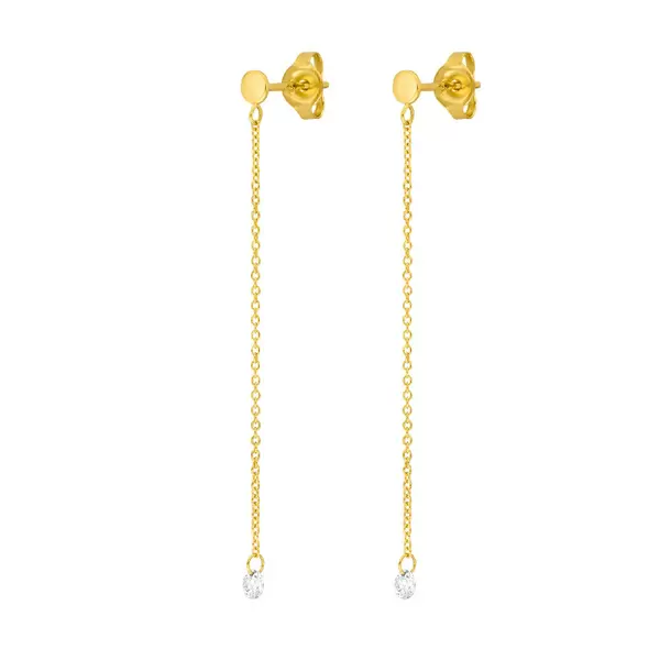 Leaf Jewelry Ohrringe Pure Kette, 18 K Gelbgold Blitzverkäufe
