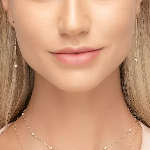 Leaf Jewelry Ohrringe Pure Kette, 18 K Gelbgold Blitzverkäufe