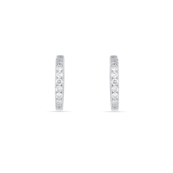 Leaf Jewelry Creole mit Diamanten, 18K Weißgold Fabrik Onlineshop