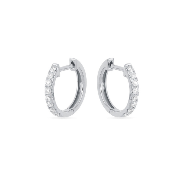 Leaf Jewelry Creole mit Diamanten, 18K Weißgold Fabrik Onlineshop