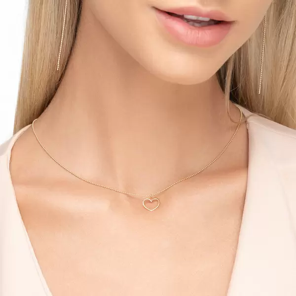 Leaf Jewelry Halskette GENTLE HEART, 14 K Gelbgold Günstig kaufen