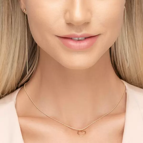 Leaf Jewelry Ohrringe Ball Chain, 14 K Gelbgold Flash Sale