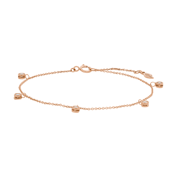 Leaf Jewelry Armkette "my first diamond" Charms, 14 K Rosegold Neueste Mode