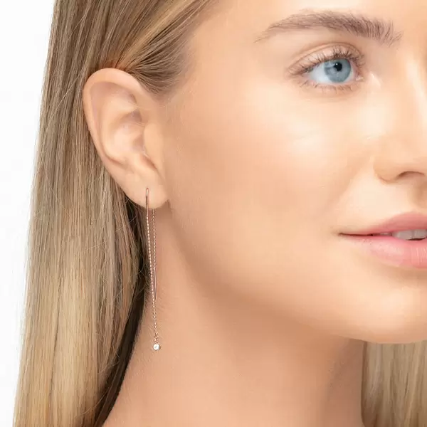 Leaf Jewelry Ohrringe "my first diamond", ball chain, 14 K Rosegold Zeitlich begrenztes Angebot