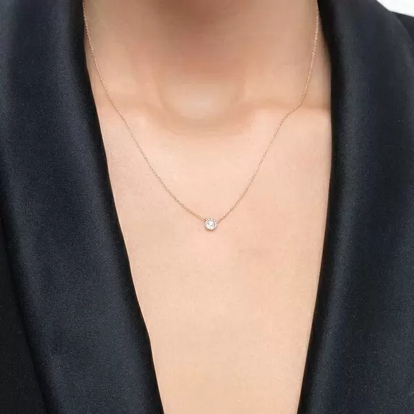 Leaf Jewelry Halskette Pavé II mit Diamanten, 18 K Gelbgold Neuheiten
