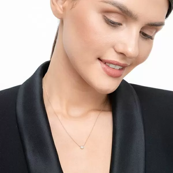 Leaf Jewelry Halskette Pavé II mit Diamanten, 18 K Gelbgold Neuheiten