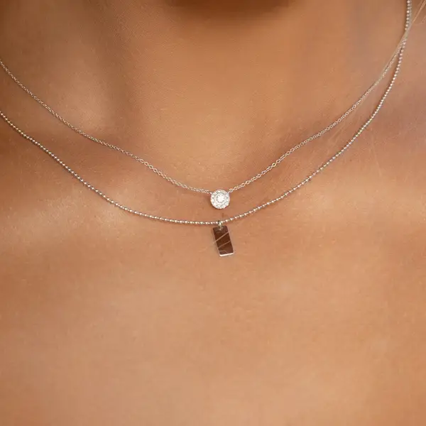 Leaf Jewelry Halskette Pavé II mit Diamanten, 18 K Gelbgold Neuheiten