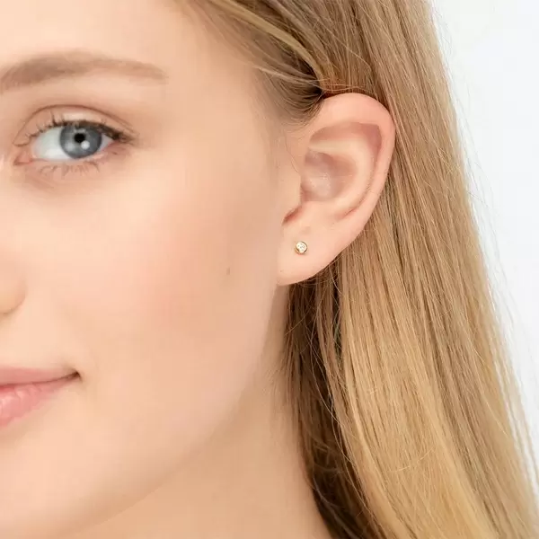 Leaf Jewelry Ohrstecker "my first diamond", 18 K Gelbgold Bestseller