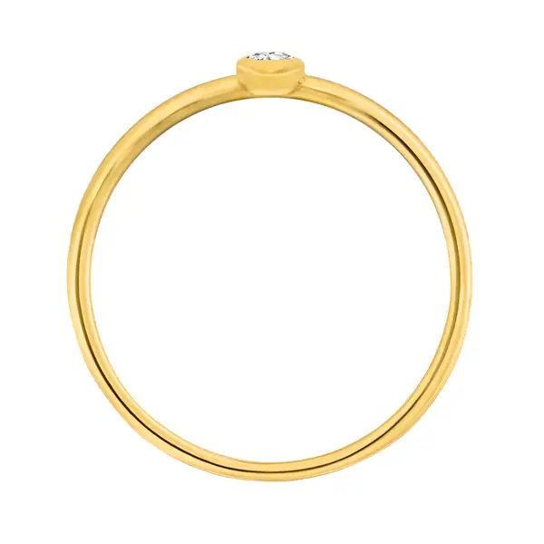 Leaf Jewelry Ring "my first diamond", 14 K Gelbgold Sonderangebote