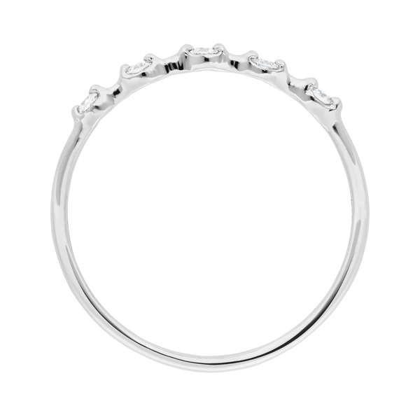 Leaf Jewelry Ring mit 5 Diamanten, 14K Weißgold Riesige Ersparnisse