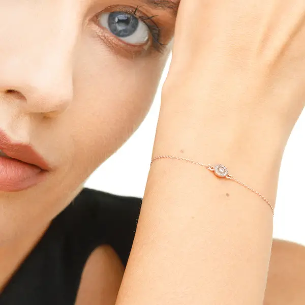 Leaf Jewelry Armkette Pavé II mit Diamanten, 18 K Rosegold Super Sparpreis