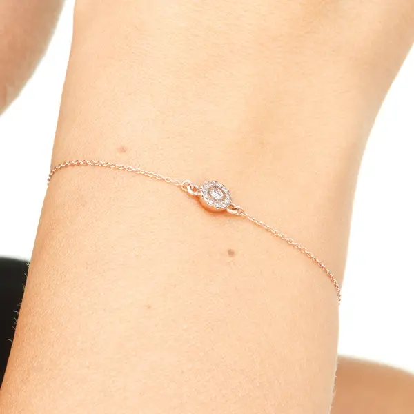 Leaf Jewelry Armkette Pavé II mit Diamanten, 18 K Rosegold Super Sparpreis