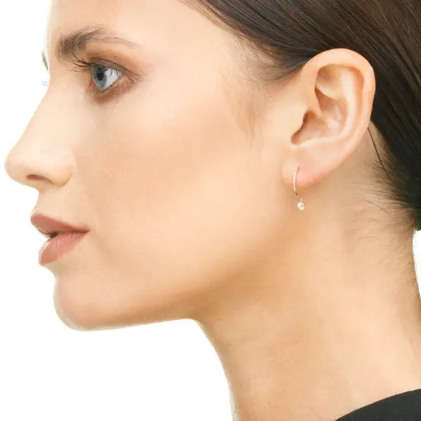 Leaf Jewelry Ohrringe Cabochon, Mondstein, 14 K Roségold Wochenangebot