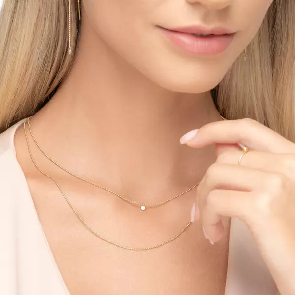 Leaf Jewelry Halskette Pure Double, Diamant, 14 K Gelbgold JETZT KAUFEN