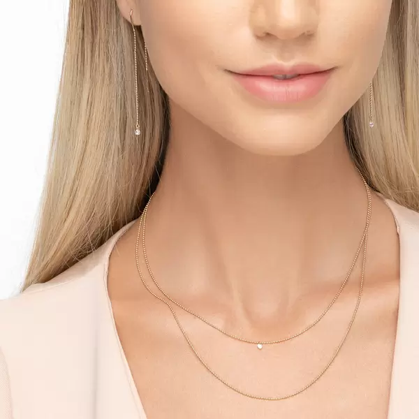 Leaf Jewelry Halskette Pure Double, Diamant, 14 K Gelbgold JETZT KAUFEN