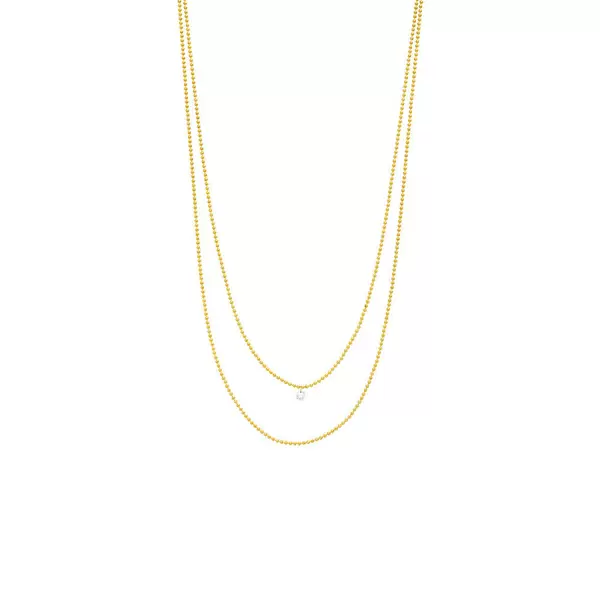 Leaf Jewelry Halskette Pure Double, Diamant, 14 K Gelbgold JETZT KAUFEN