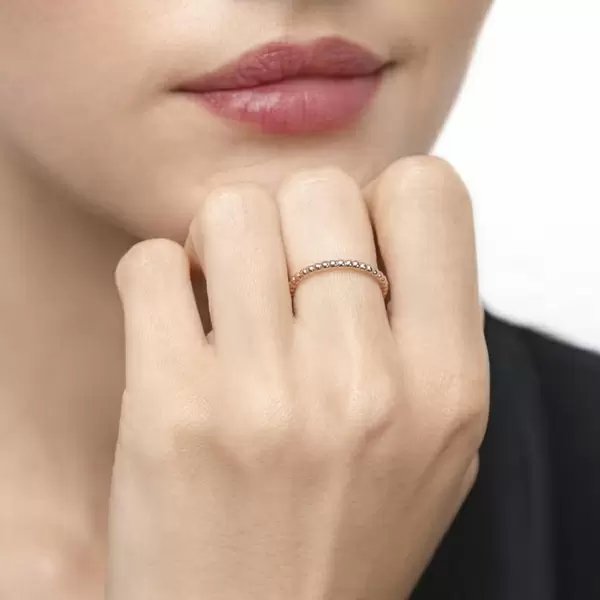 Leaf Jewelry Ring Kugel, 18 K Roségold Neueste Stile