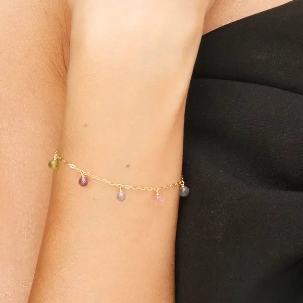 Leaf Jewelry Armkette Sweet Gems, 14K Gelbgold Letzte 2 Tage