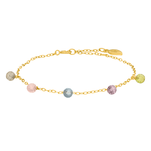 Leaf Jewelry Armkette Sweet Gems, 14K Gelbgold Letzte 2 Tage