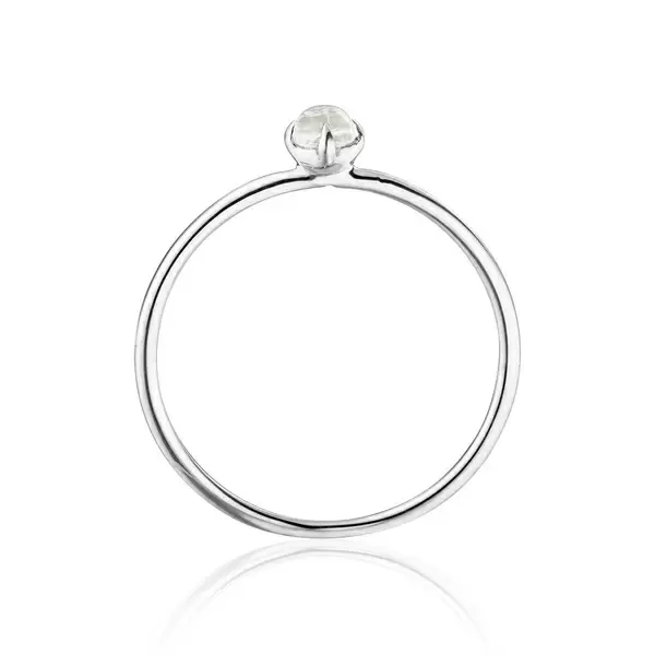 Leaf Jewelry Ring Cabochon, 14 K Weißgold, Mondstein Bis zu 65% Rabatt