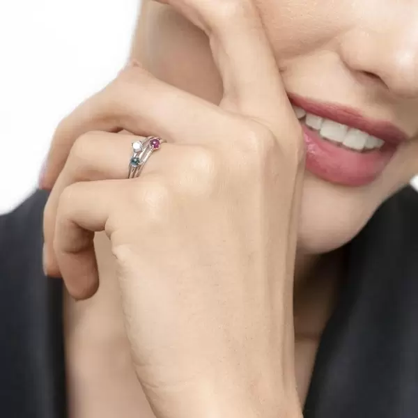 Leaf Jewelry Ring Cabochon, 14 K Weißgold, Mondstein Bis zu 65% Rabatt