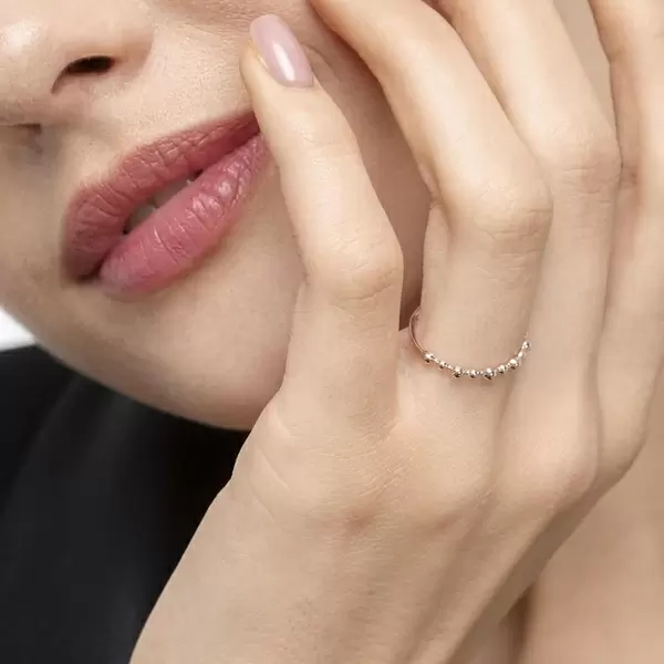 Leaf Jewelry Ring Kugel, 18 K Roségold Nur für heute