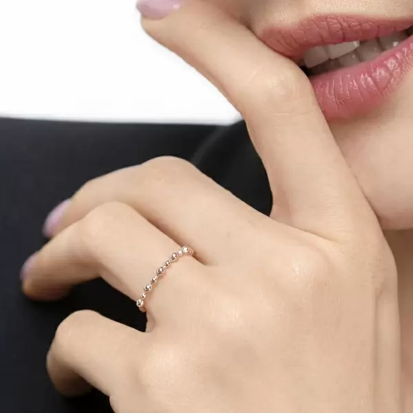 Leaf Jewelry Ring Kugel, 18 K Roségold Nur für heute