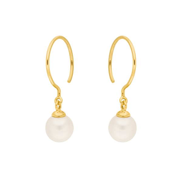 Leaf Jewelry Ohrhänger Single Pearls, 14K Gelbgold Bis zu 55% Rabatt