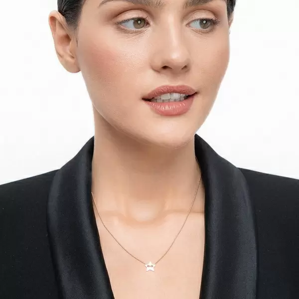 Leaf Jewelry Halskette Star, 14 K Rosegold Fabrikladen