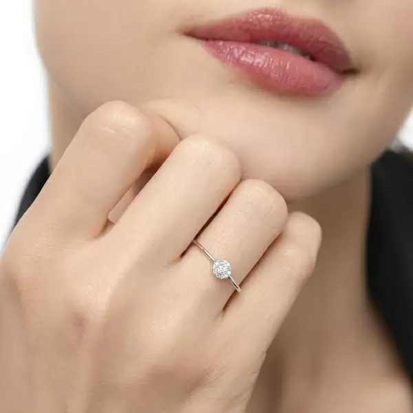 Leaf Jewelry Ring Pavé II, 18 K Weissgold Black Friday Preise