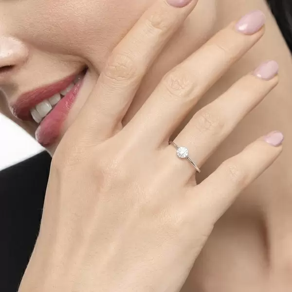 Leaf Jewelry Ring Pavé II, 18 K Weissgold Black Friday Preise