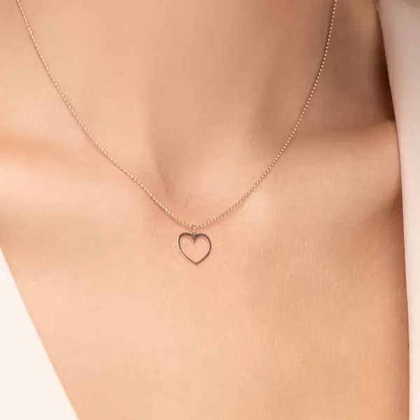 Leaf Jewelry Halskette GENTLE HEART, 14 K Rosegold 50% Rabatt für begrenzte Zeit