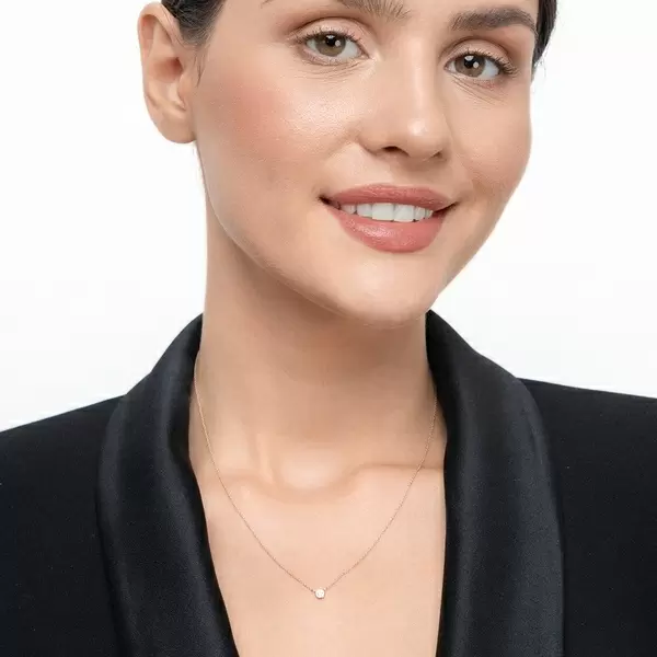 Leaf Jewelry Halskette "my first diamond", 14 K Rosegold Limitierter Zeitrabatt
